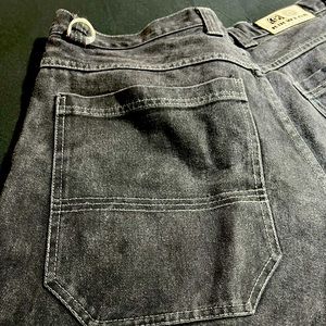 90s Vintage KIK WEAR Black Wide Leg Jeans Size 38